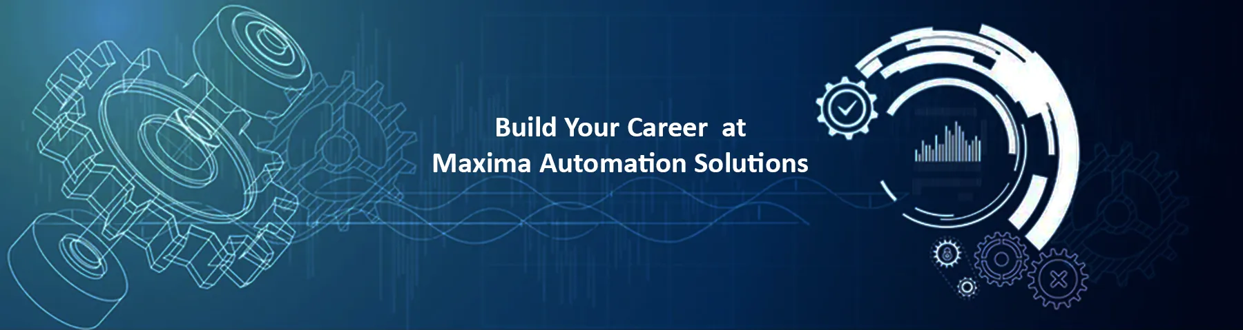 Maxima Automation careers banner showing engineers collaborating on industrial automation projects